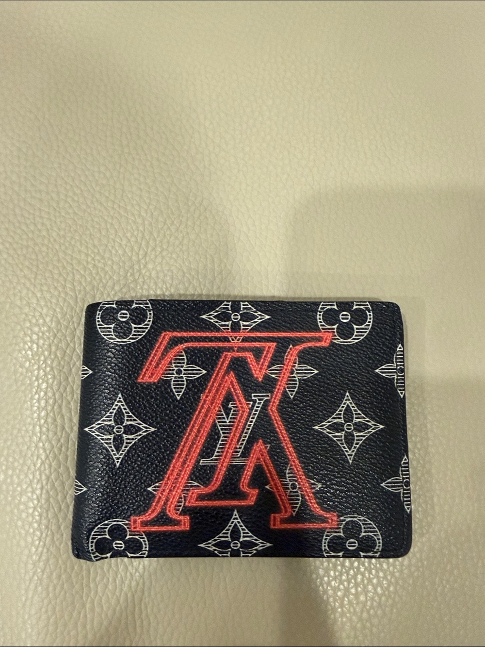 Louis Vuitton Black Monogram LV Initials Multiple Wallet